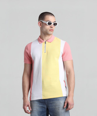 JACK & JONES Colorblock Men Polo Neck Multicolor T-Shirt