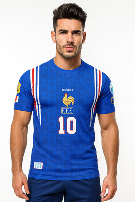 IZON Printed Men Round Neck Blue T-Shirt