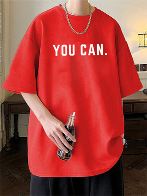 Cool Plus Graphic Print Men Round Neck Red T-Shirt