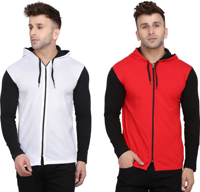 tfurnish Colorblock Men Hooded Neck Multicolor T-Shirt