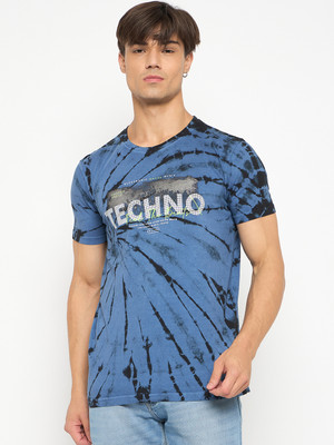 DUKE Tie & Dye Men Round Neck Blue T-Shirt