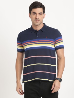 INDIAN TERRAIN Striped Men Polo Neck Multicolor T-Shirt