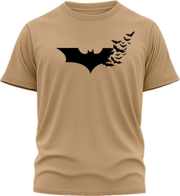 Jazira Graphic Print Men Round Neck Brown T-Shirt