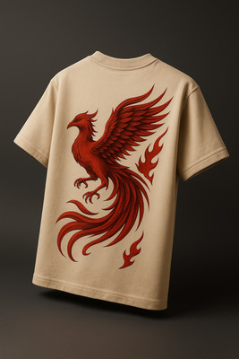 Desi Hood Graphic Print Men Round Neck Beige T-Shirt