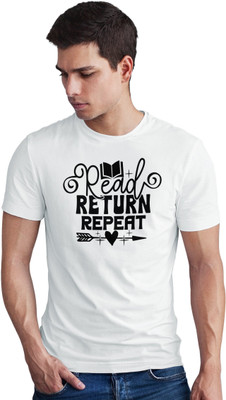 Seek Buy Love Printed Men Round Neck White T-Shirt