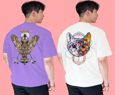 Kushi flyer Printed Men Round Neck Multicolor T-Shirt