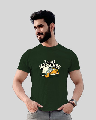 Jack Paris Graphic Print, Printed, Typography Men Round Neck Dark Green T-Shirt