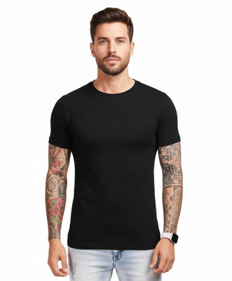 DS CREATIONZ Embroidered Men Round Neck Multicolor T-Shirt
