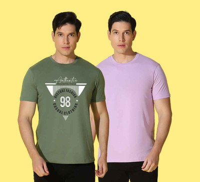 WOOSTRO Graphic Print Men Round Neck Multicolor T-Shirt