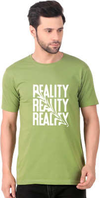 FABSTIEVE Printed Men Round Neck Green T-Shirt