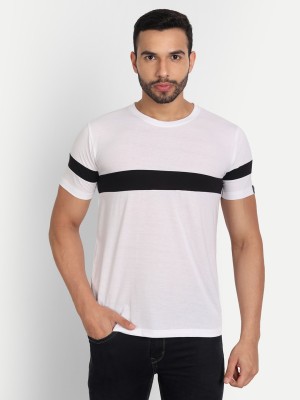 Polo Plus Colorblock Men Round Neck White T-Shirt