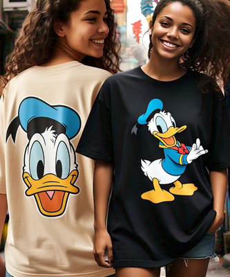 DISNEY by DreamBe Printed Women Round Neck Multicolor T-Shirt