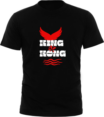 Alova Printed Men Round Neck Black T-Shirt