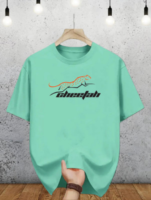 magento Printed Men Round Neck Light Green T-Shirt