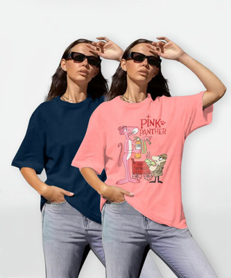 METRONAUT Printed Women Round Neck Multicolor T-Shirt