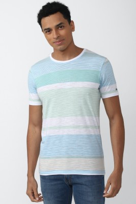 PETER ENGLAND Striped Men Round Neck Multicolor T-Shirt