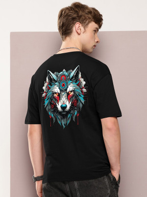 DD Dark Drive Printed Men Round Neck Black T-Shirt