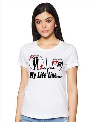 GNAP Printed, Typography Women Round Neck Red T-Shirt