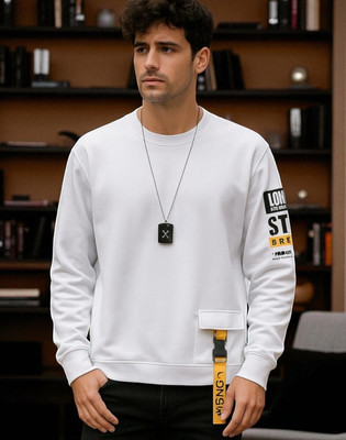 Autna Printed Men Round Neck White T-Shirt