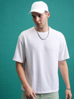 KETCH Solid Men Round Neck White T-Shirt