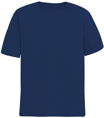 KART BLACK Self Design Men Round Neck Blue T-Shirt