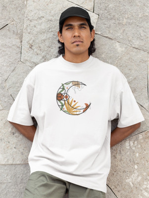 CKSEmbroidery Printed Men Round Neck White T-Shirt