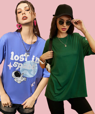 SYDNEY HILLS Graphic Print Women Round Neck Multicolor T-Shirt