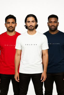 CELSIUS Solid Men Round Neck Multicolor T-Shirt