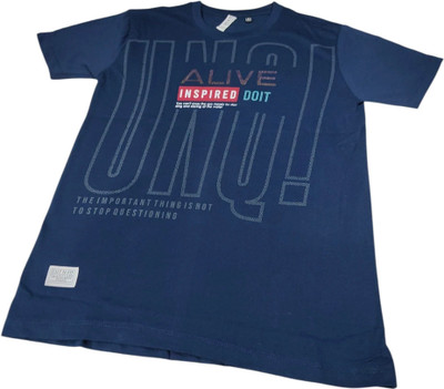 faizan fashion Solid Men Round Neck Blue T-Shirt