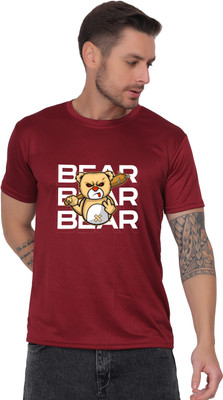 VENIWALSTUDIO TREND Graphic Print Men Round Neck Maroon T-Shirt