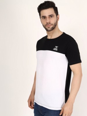 Fitshop fashion Solid Men Round Neck Black, White T-Shirt