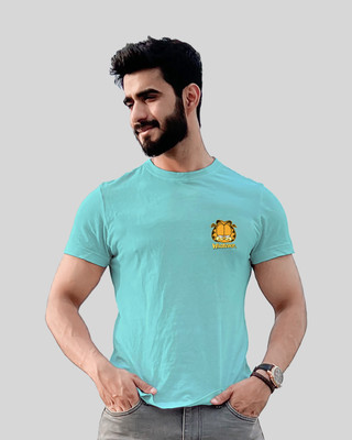 JP Creation Printed Men Round Neck Light Blue T-Shirt