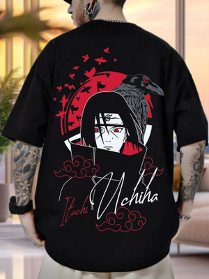 Wayup Graphic Print Men Round Neck Black T-Shirt