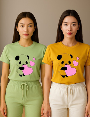 Berlin Graphic Print Women Round Neck Multicolor T-Shirt