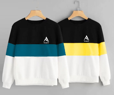 Kroptee Full Sleeve Color Block Men Sweatshirt