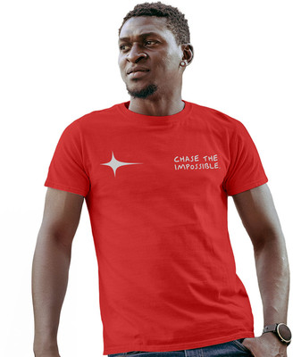 Fighterhero Printed Men Round Neck Red T-Shirt
