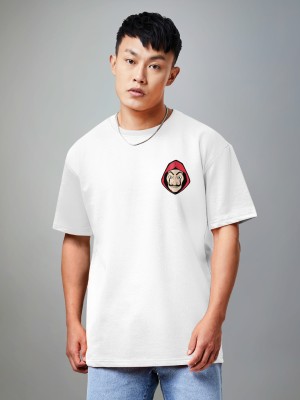 The Souled Store Graphic Print Men Round Neck White T-Shirt