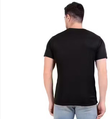 daara collections Solid Men Round Neck Black, Orange, Light Blue, Dark Blue, Pink T-Shirt