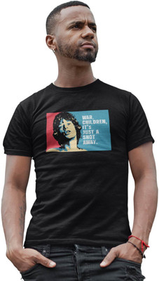 TANTRA Printed Men Round Neck Black T-Shirt