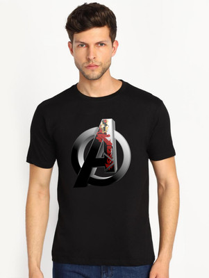 the only one Graphic Print, Printed Men Crew Neck Black T-Shirt