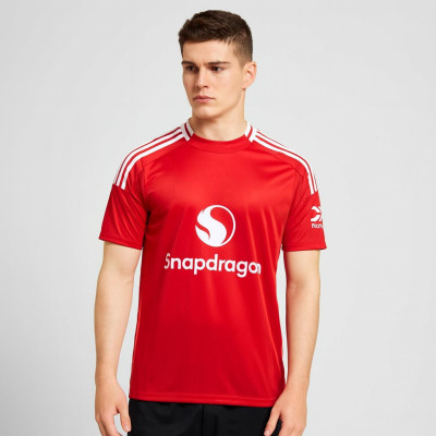 YUTU Printed Men Polo Neck Red T-Shirt