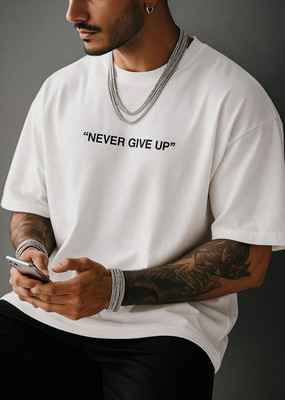 DRIFTH Graphic Print Men Round Neck White T-Shirt