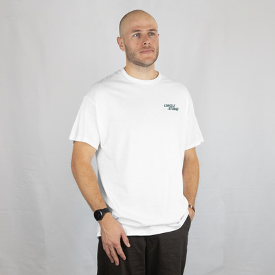 Loomgod Typography Men Round Neck White T-Shirt