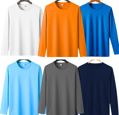 lalita creation Solid Men Round Neck Multicolor T-Shirt