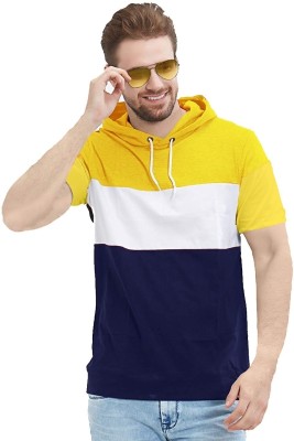 BUDHA'S Colorblock Men Hooded Neck Reversible Multicolor T-Shirt