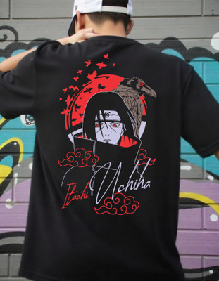 Garmin Graphic Print Men Round Neck Black T-Shirt