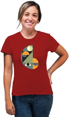 SmarTee Street Printed Women Round Neck Red T-Shirt