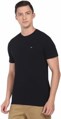 Arrow Sport Solid Men Round Neck Blue T-Shirt