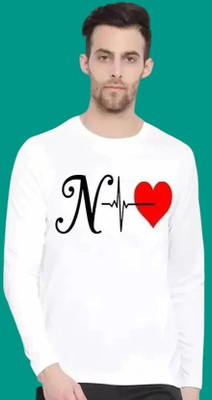 HOC Printed Men Round Neck White T-Shirt