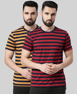 Force NXT Striped Men Round Neck Multicolor T-Shirt